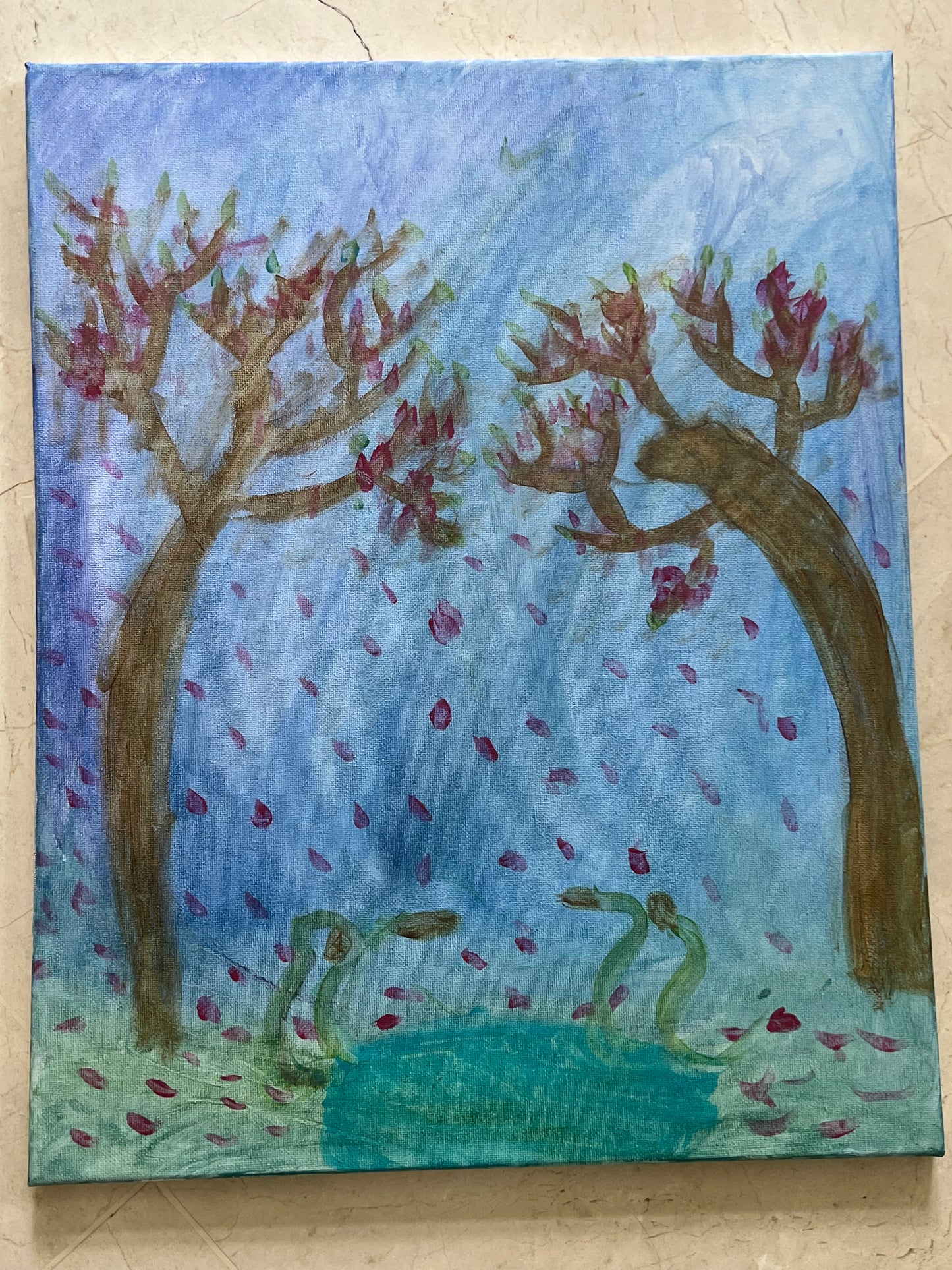 ,, Pod kwitnącymi drzewami "